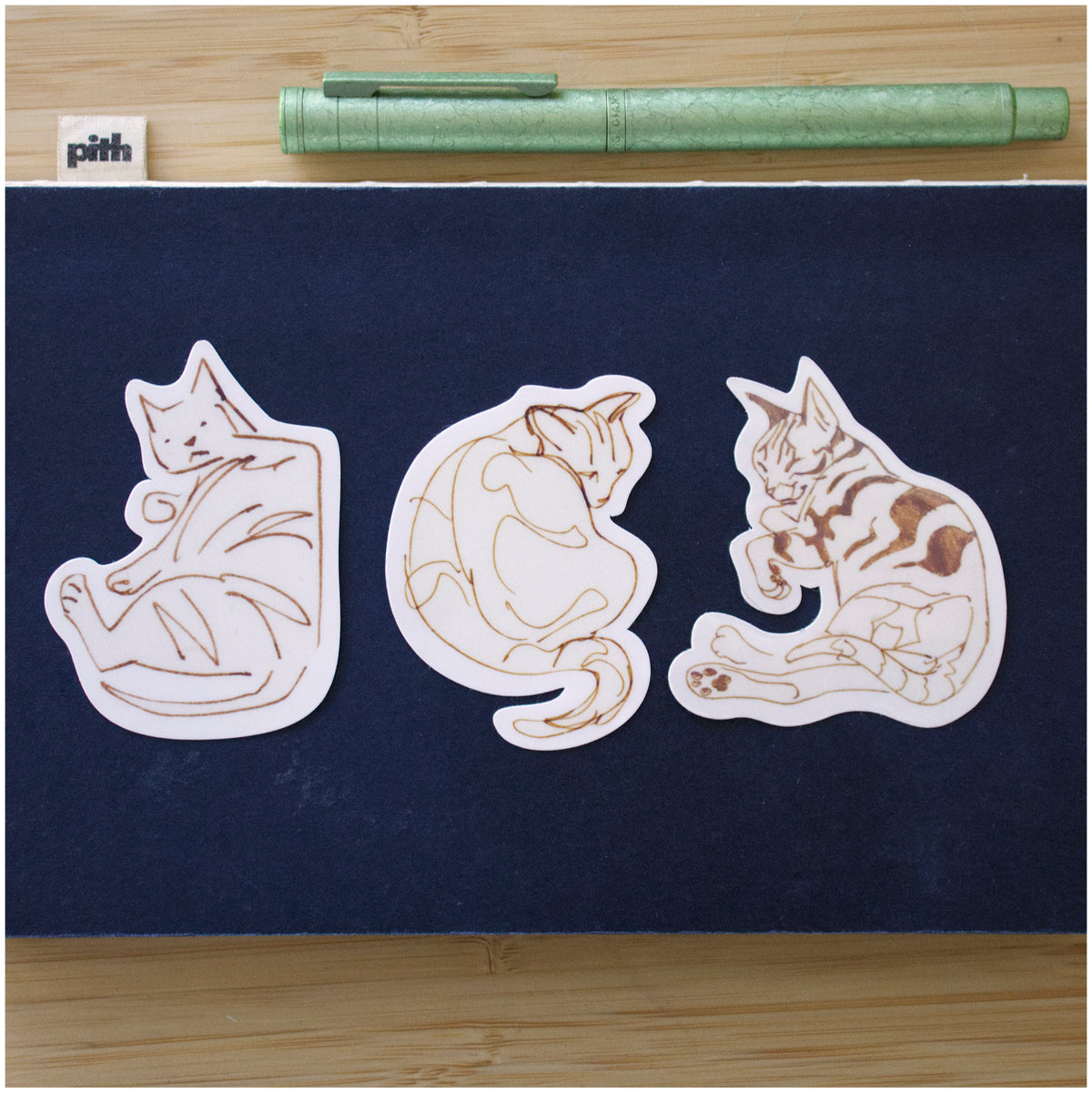 Tabby Cat Sticker Set