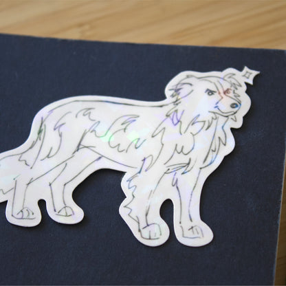 Old Hemp Border Collie Sticker