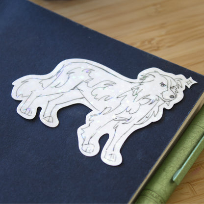 Old Hemp Border Collie Sticker