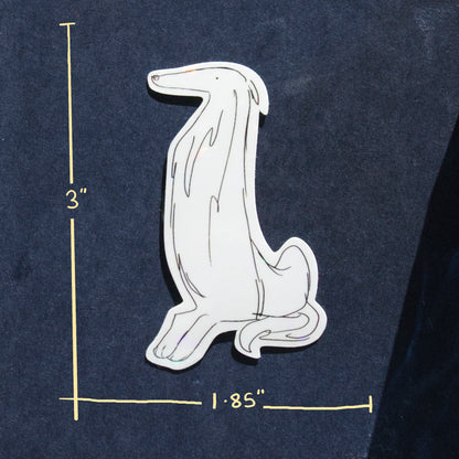Long Dog Holographic Sticker