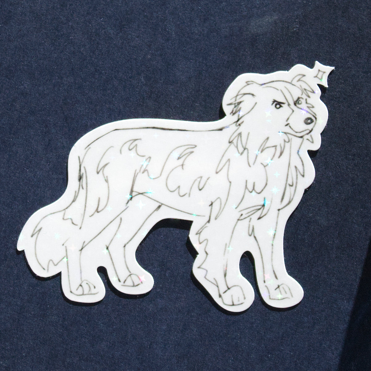 Old Hemp Border Collie Sticker
