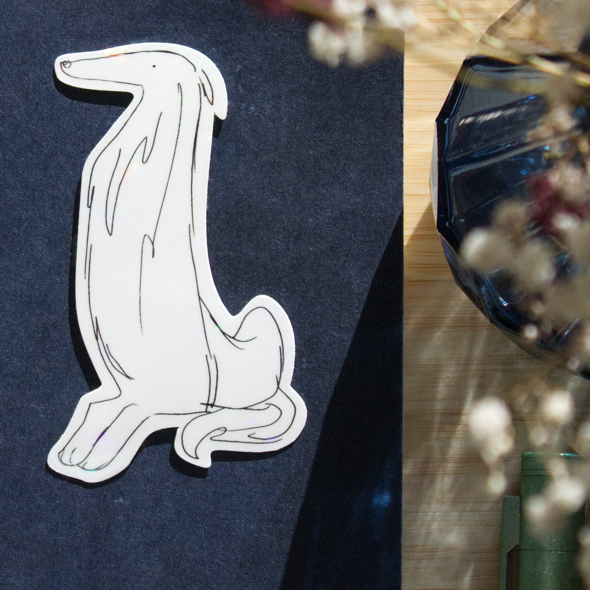 Long Dog Holographic Sticker