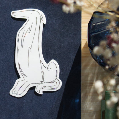 Long Dog Holographic Sticker