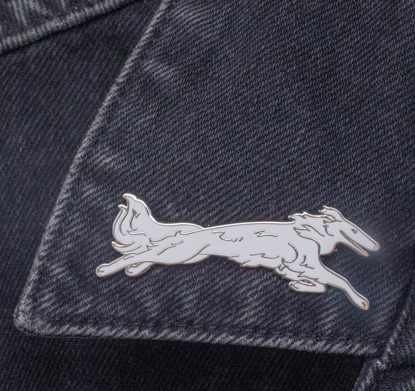 Borzoi Enamel Pin