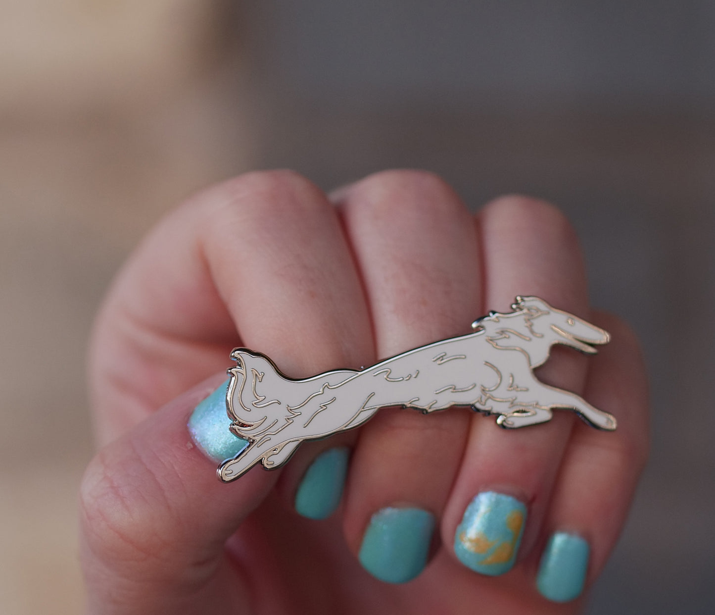 Borzoi Enamel Pin