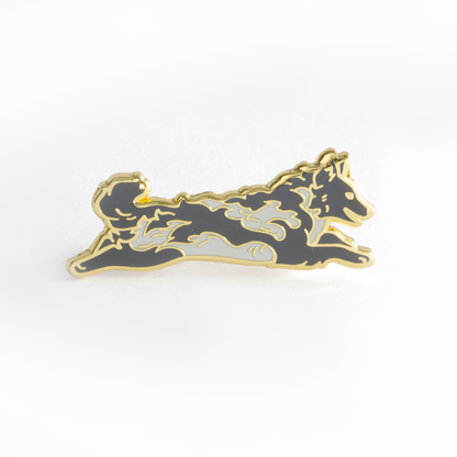 Merle Hungarian Mudi Enamel Pin