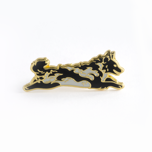 Merle Hungarian Mudi Enamel Pin